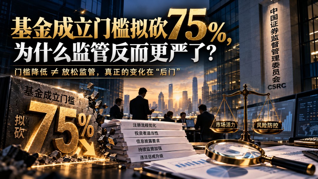 基金成立门槛拟砍75%，为什么监管反而更严了